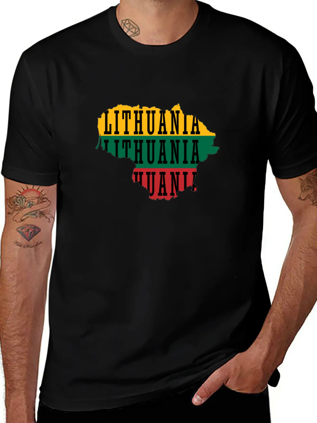 Lithuania Unisex Short Sleeve Soft Cotton T-Shirt – Casual Everyday Wear