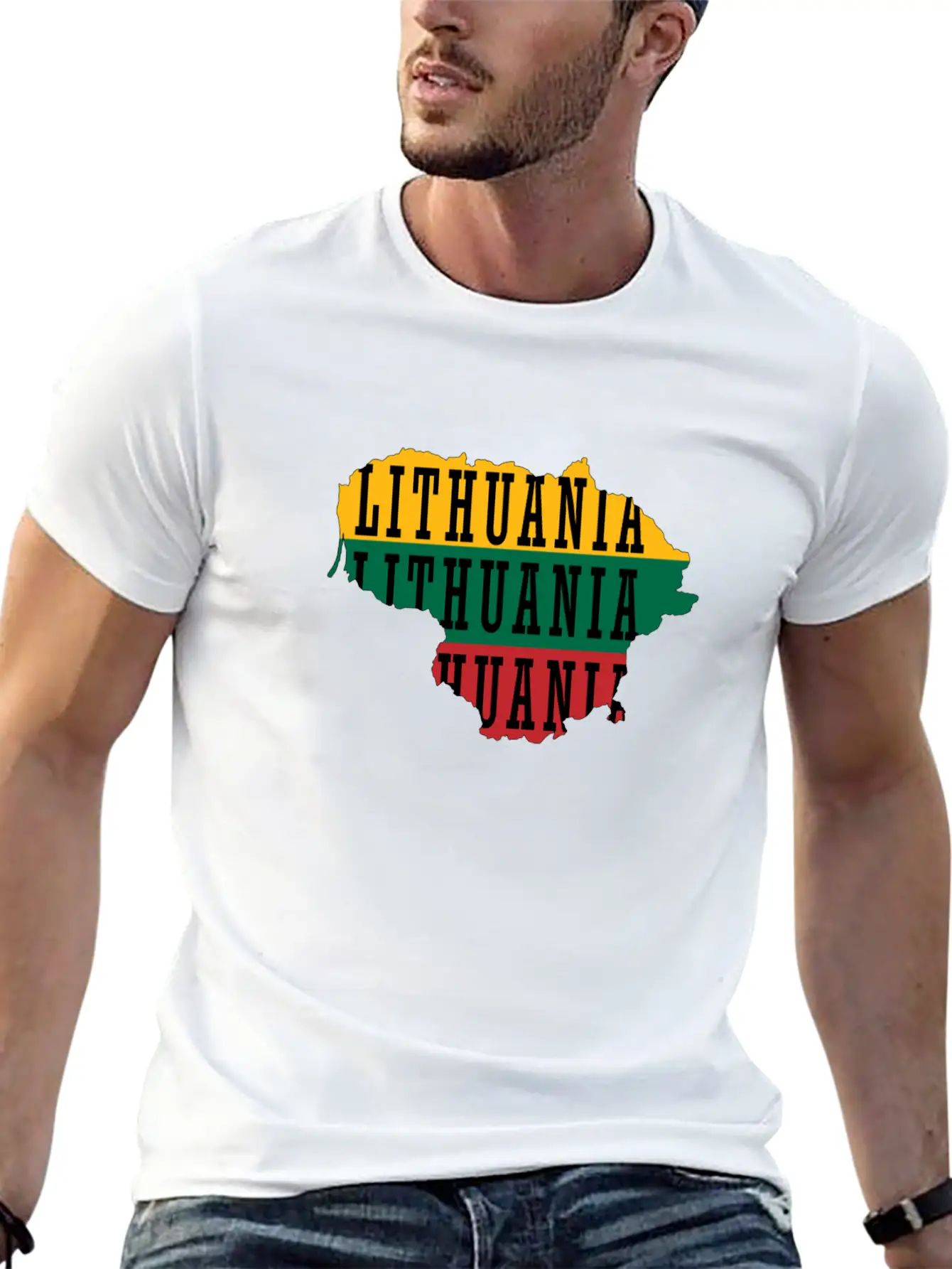 Lithuania Unisex Short Sleeve Soft Cotton T-Shirt – Casual Everyday Wear