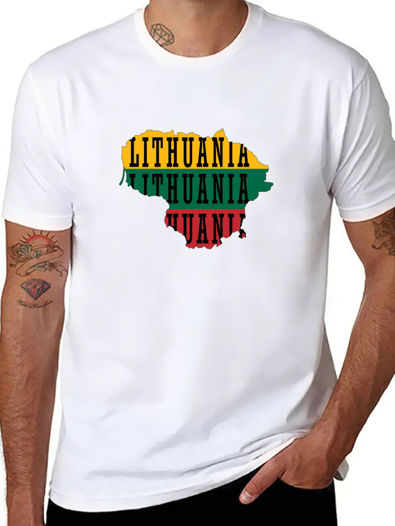 Lithuania Unisex Short Sleeve Soft Cotton T-Shirt – Casual Everyday Wear