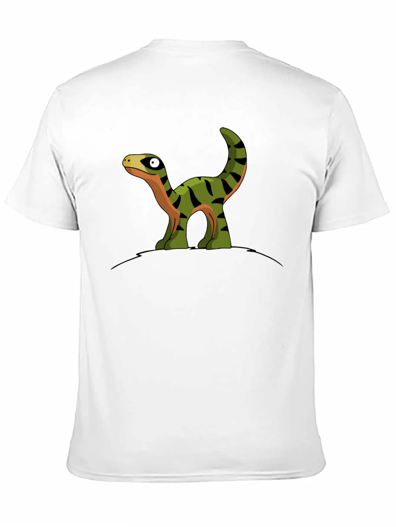 Little Cute Velociraptor Standing On A Hill Child Unisex Casual T-Shirt – Clean Design For Daily Comfort