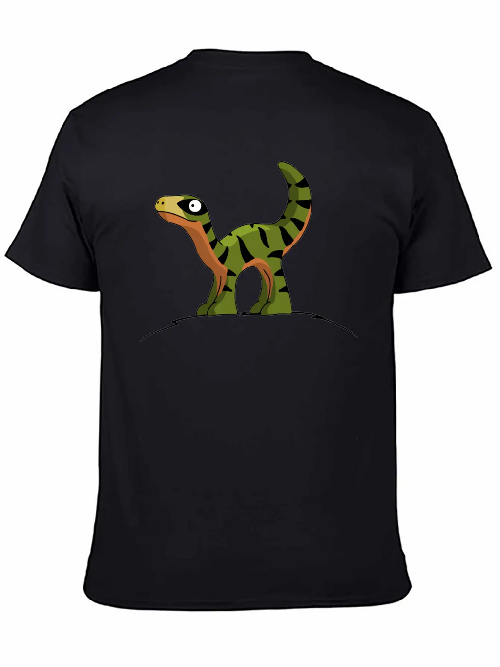 Little Cute Velociraptor Standing On A Hill Child Unisex Casual T-Shirt – Clean Design For Daily Comfort