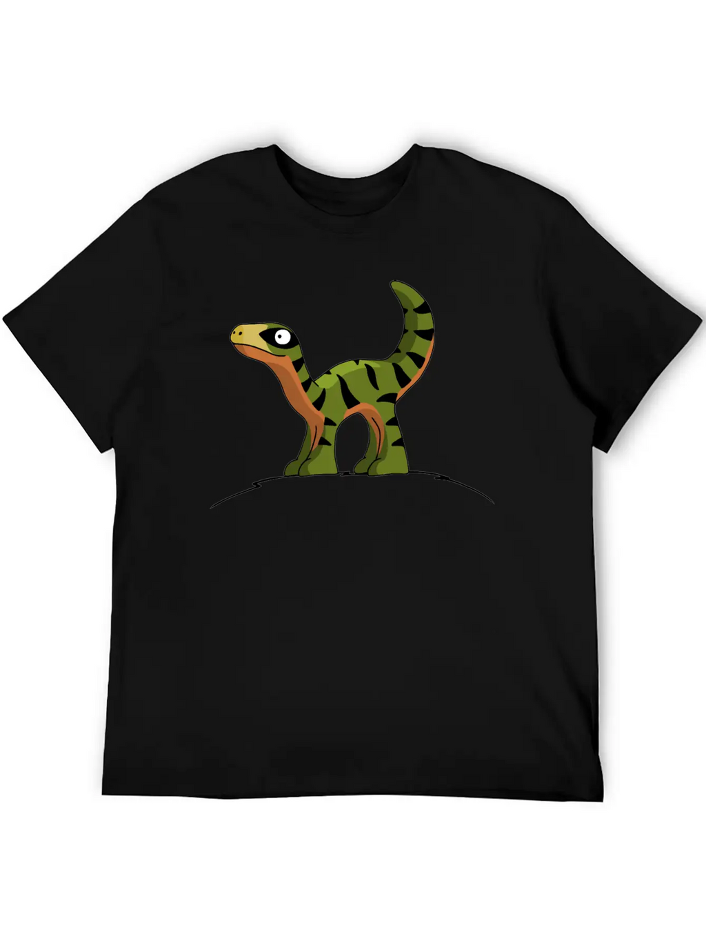 Little Cute Velociraptor Standing On A Hill Child Unisex Casual T-Shirt – Clean Design For Daily Comfort