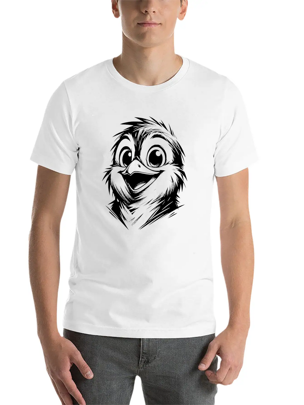 Little Dirty Penguin Pencil Style Stylish Everyday T-Shirt – Unisex Basic Cotton Tee
