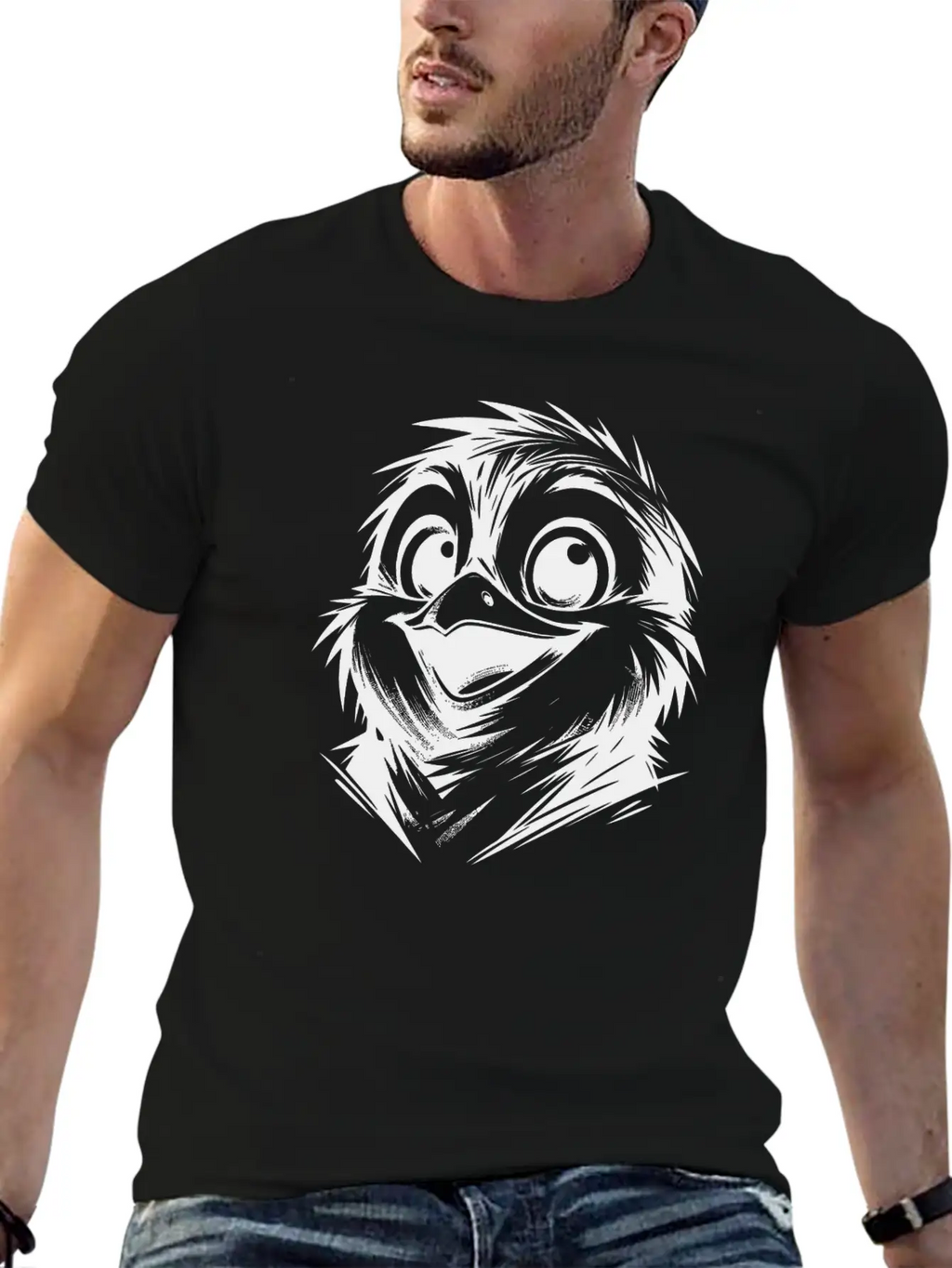 Little Dirty Penguin Pencil Style Stylish Everyday T-Shirt – Unisex Basic Cotton Tee