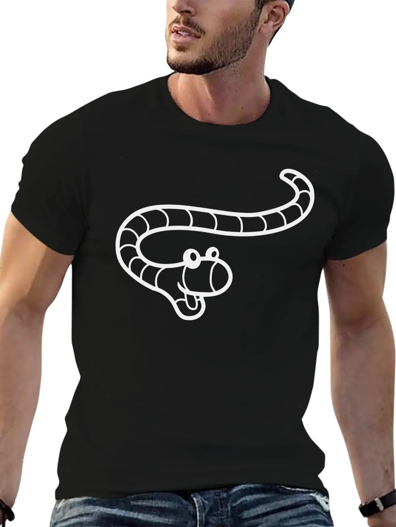 Little Happy Worm Unisex Casual T-Shirt – Clean Design For Daily Comfort