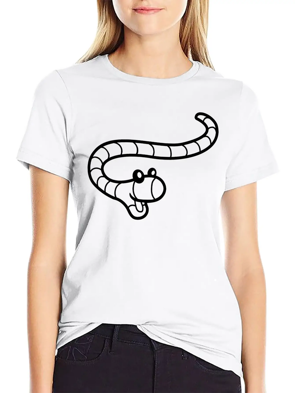Little Happy Worm Unisex Casual T-Shirt – Clean Design For Daily Comfort
