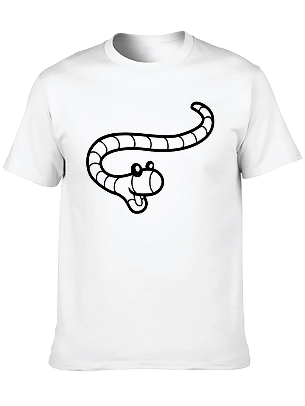 Little Happy Worm Unisex Casual T-Shirt – Clean Design For Daily Comfort