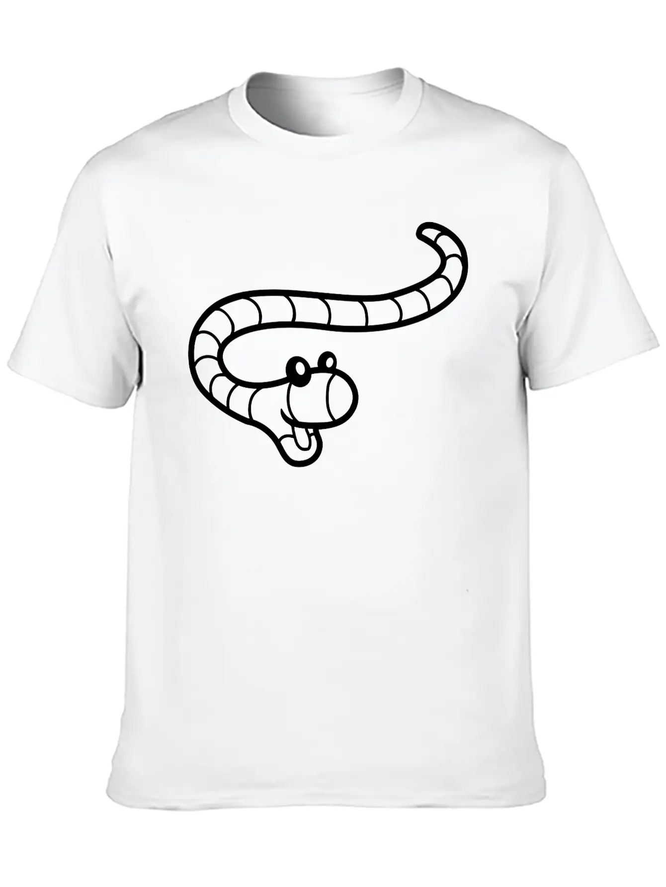 Little Happy Worm Unisex Casual T-Shirt – Clean Design For Daily Comfort