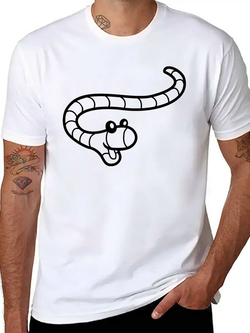 Little Happy Worm Unisex Casual T-Shirt – Clean Design For Daily Comfort