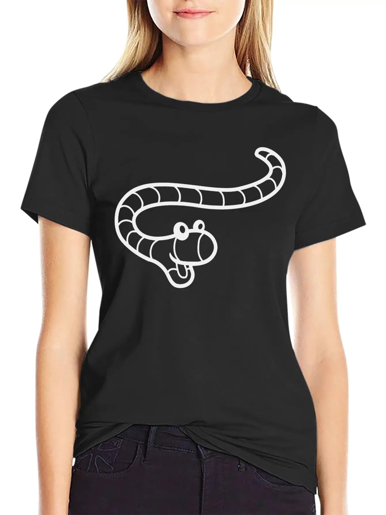 Little Happy Worm Unisex Casual T-Shirt – Clean Design For Daily Comfort