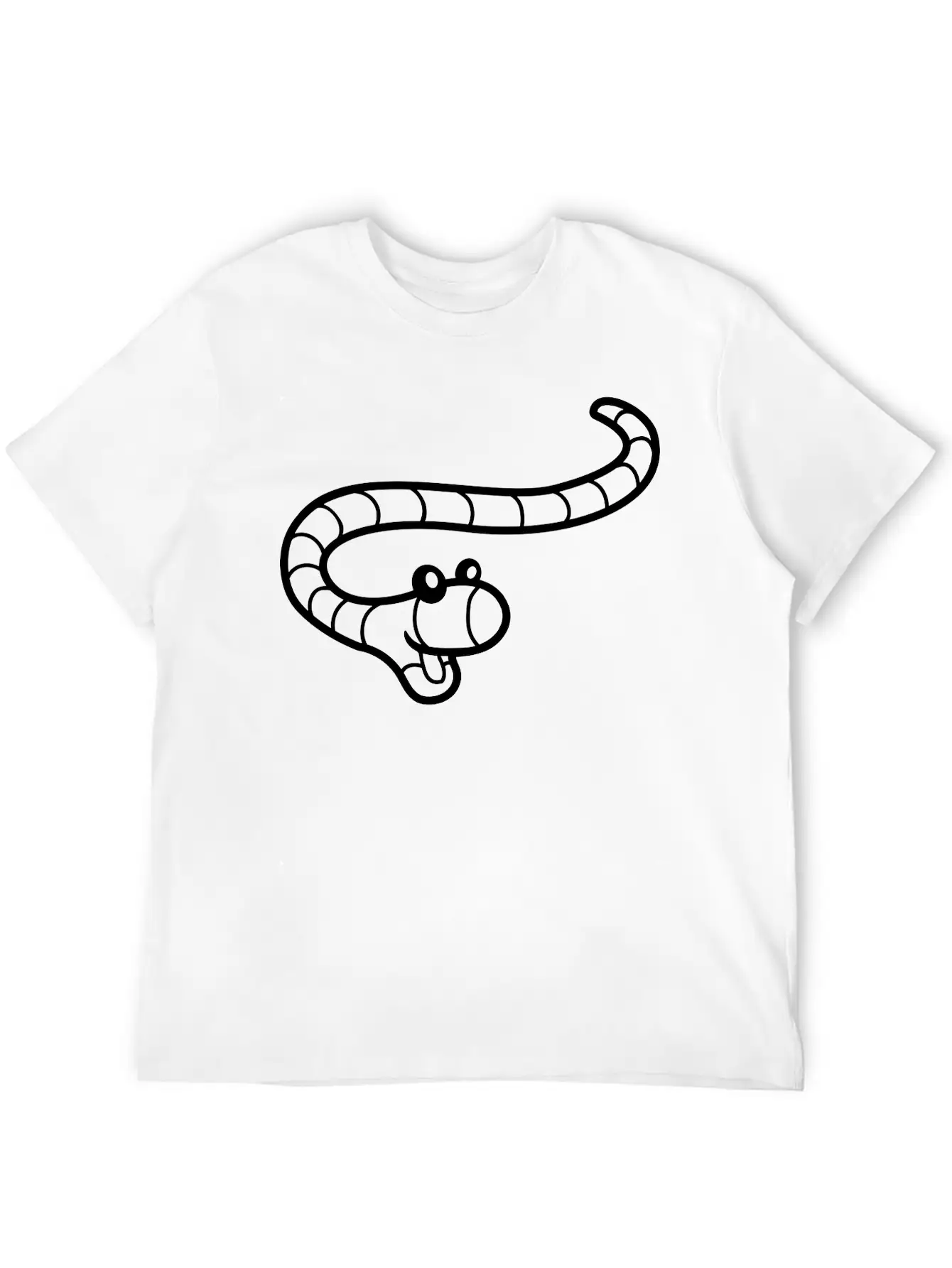 Little Happy Worm Unisex Casual T-Shirt – Clean Design For Daily Comfort