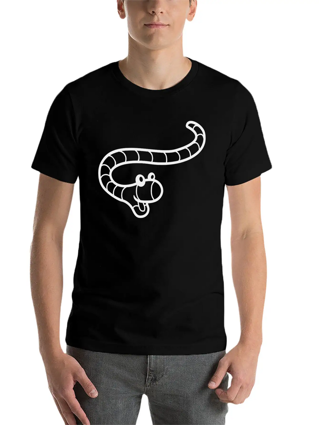 Little Happy Worm Unisex Casual T-Shirt – Clean Design For Daily Comfort