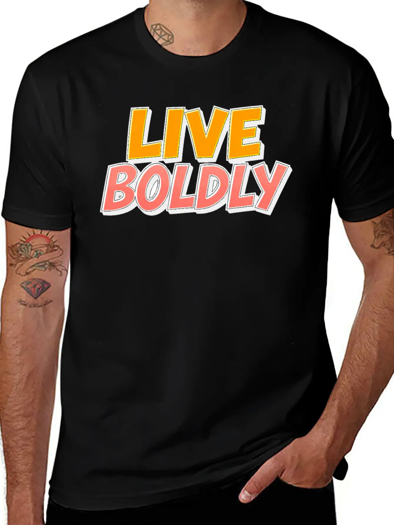 Live Boldly Essential Cotton Tee For Daily Outfits – Unisex Style