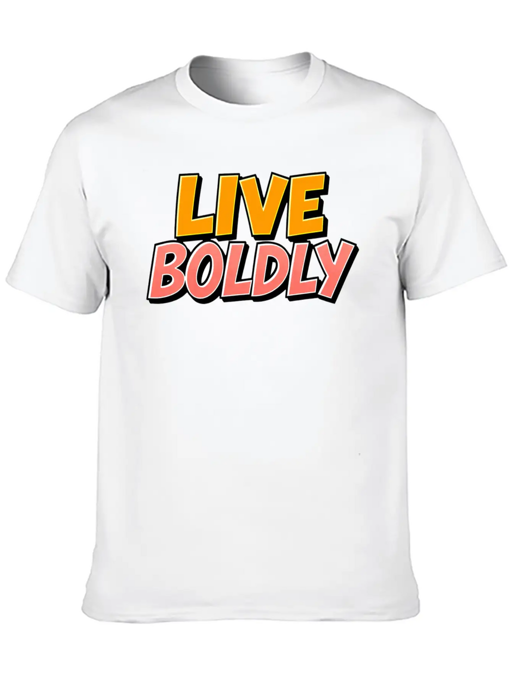 Live Boldly Essential Cotton Tee For Daily Outfits – Unisex Style