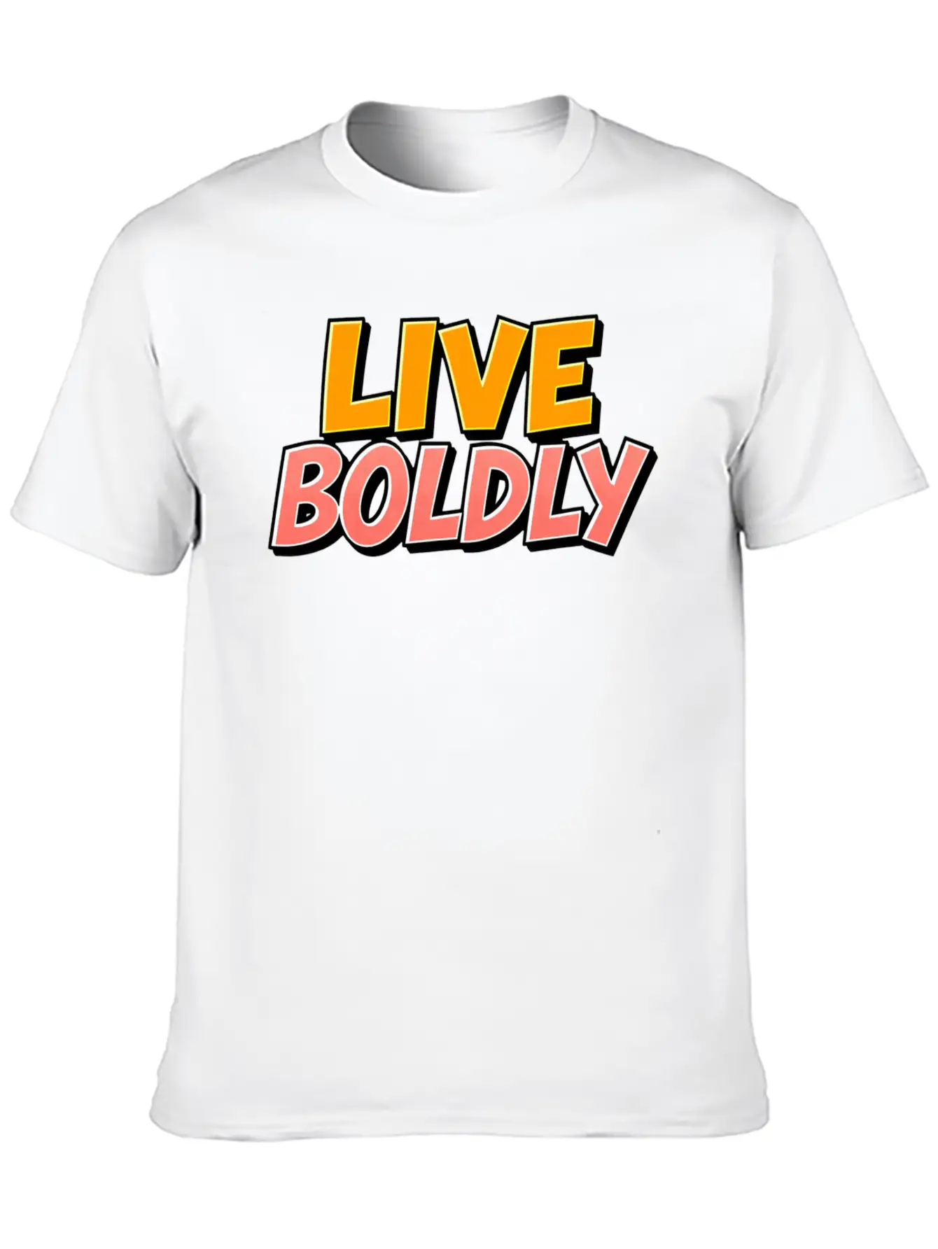 Live Boldly Essential Cotton Tee For Daily Outfits – Unisex Style