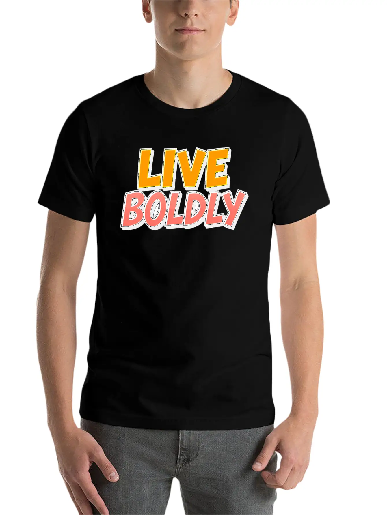 Live Boldly Essential Cotton Tee For Daily Outfits – Unisex Style