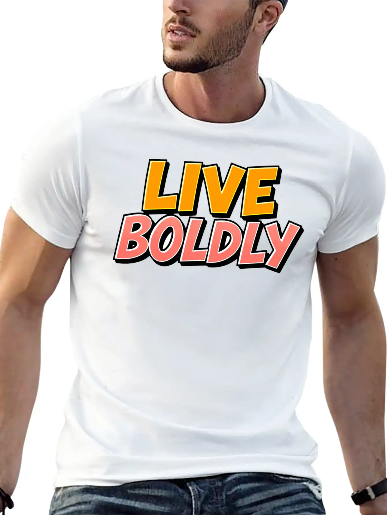 Live Boldly Essential Cotton Tee For Daily Outfits – Unisex Style