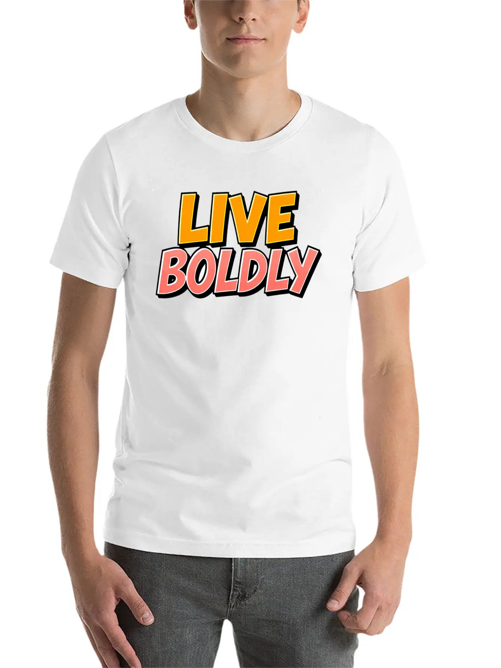 Live Boldly Essential Cotton Tee For Daily Outfits – Unisex Style