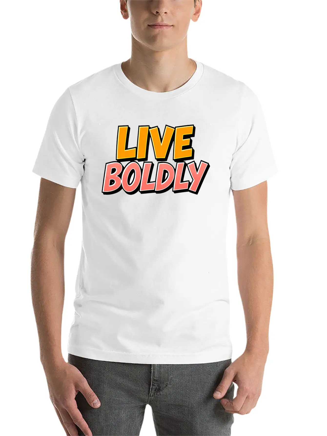Live Boldly Essential Cotton Tee For Daily Outfits – Unisex Style