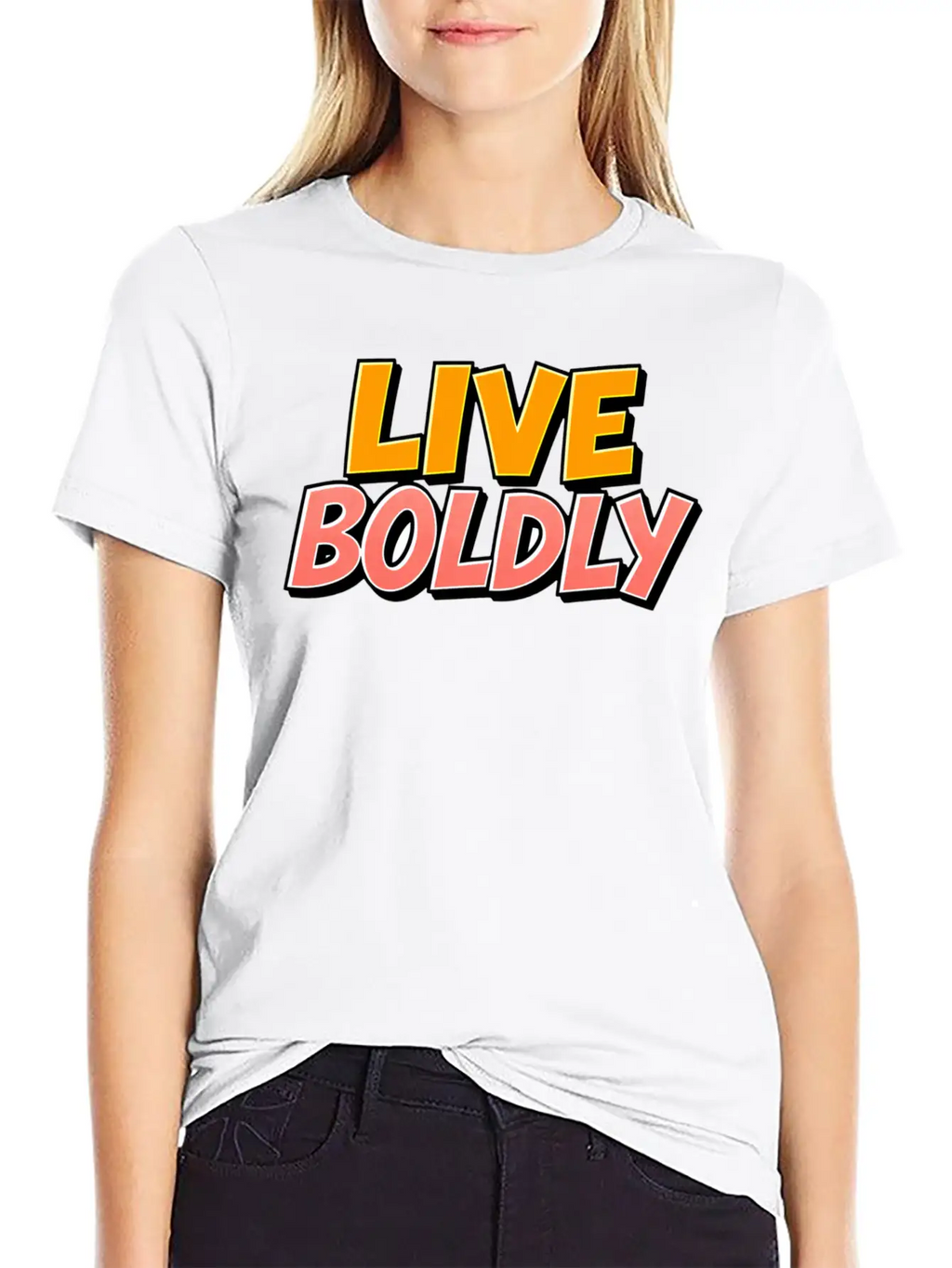 Live Boldly Essential Cotton Tee For Daily Outfits – Unisex Style