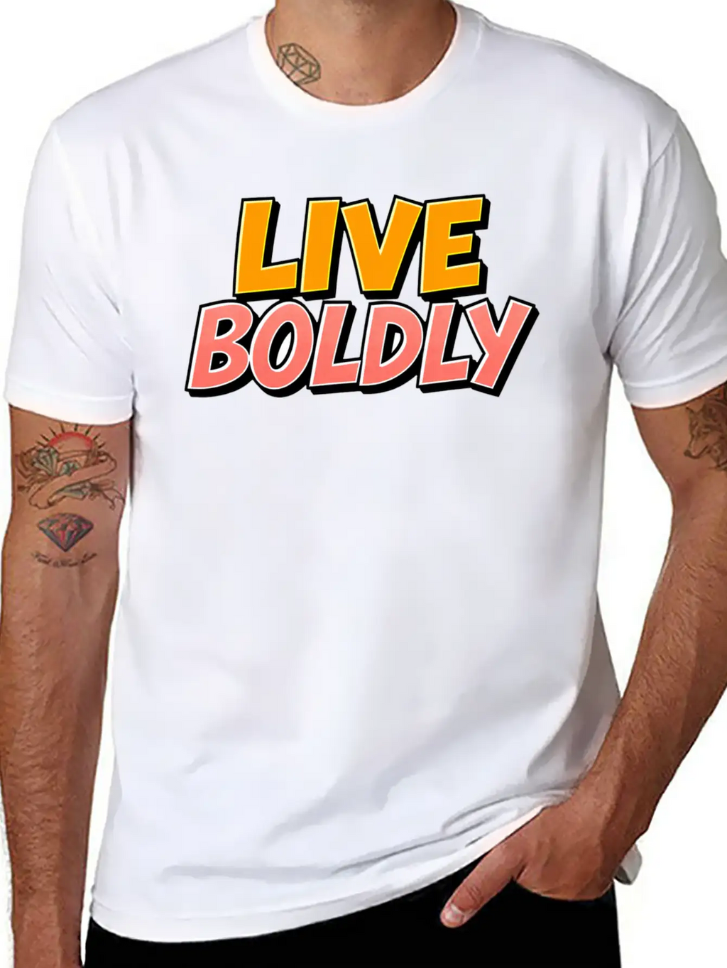Live Boldly Essential Cotton Tee For Daily Outfits – Unisex Style