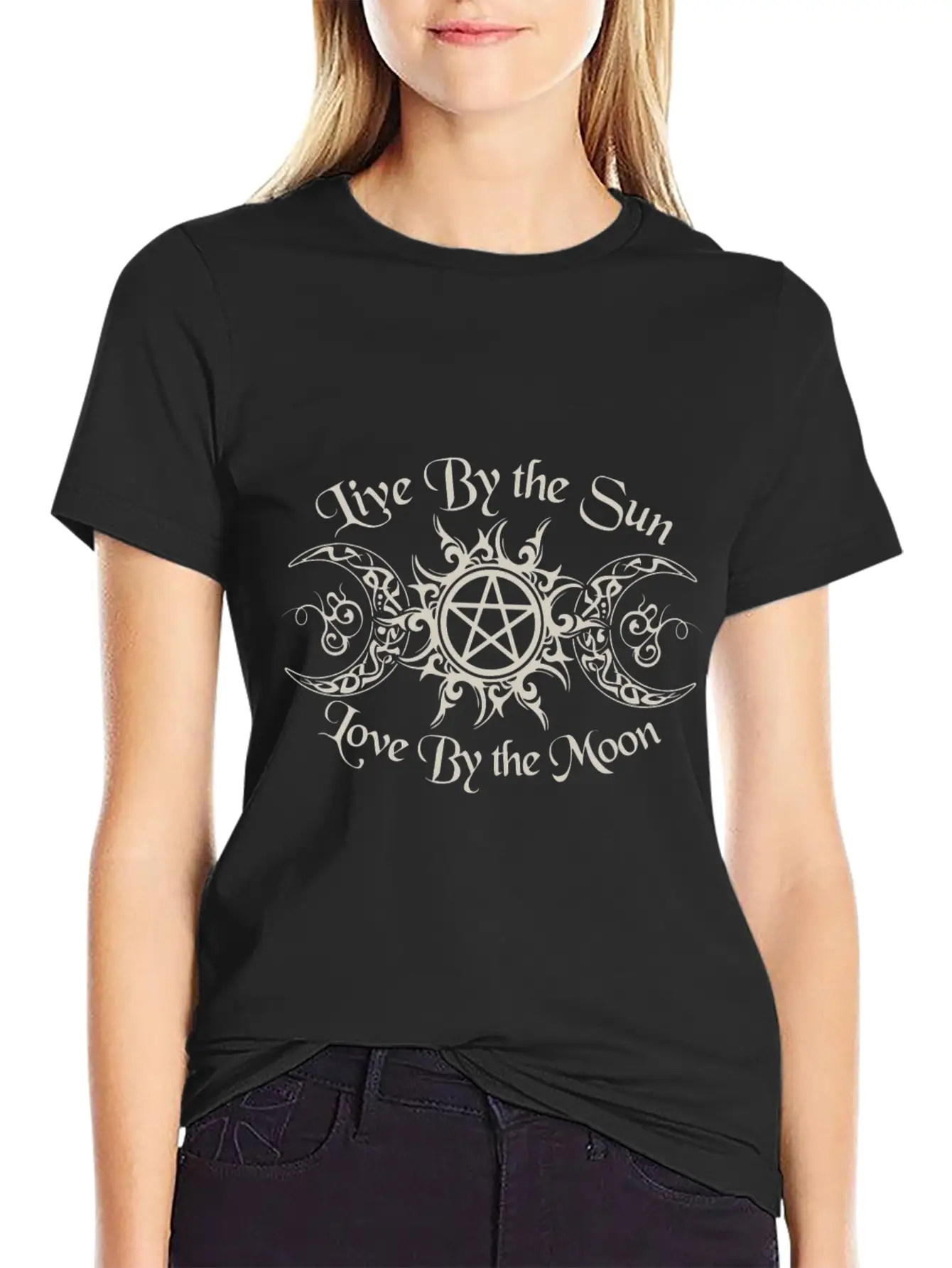 Live By The Sun Love By The Moon Weed T Shirts Stylish Everyday T-Shirt – Unisex Basic Cotton Tee
