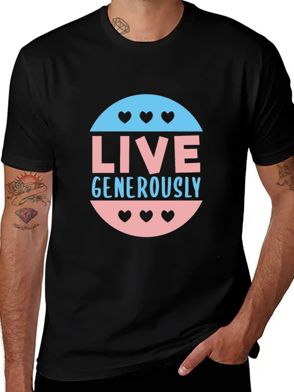 Live Generously And Stars Unisex Casual T-Shirt – Clean Design For Daily Comfort