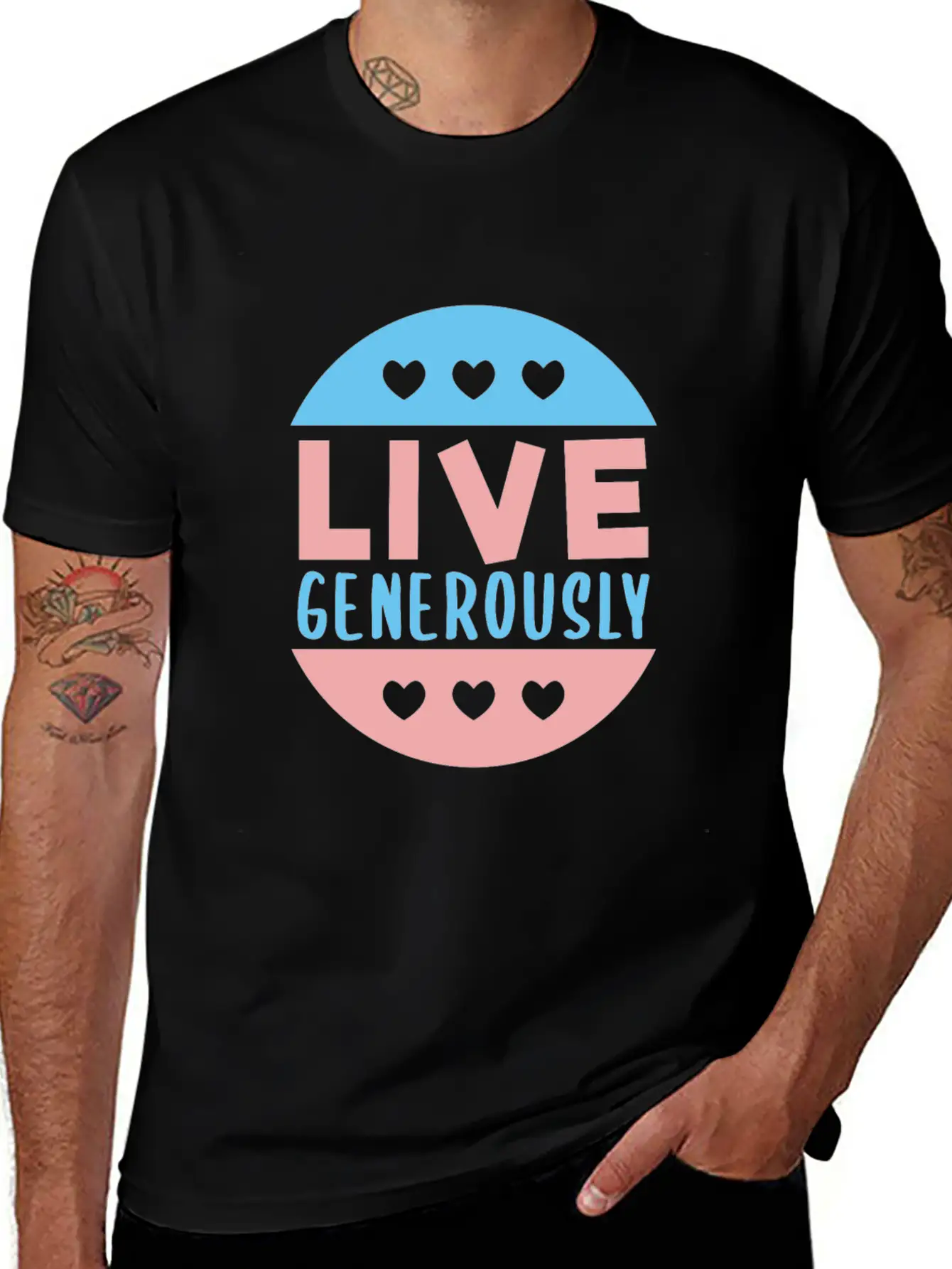 Live Generously And Stars Unisex Casual T-Shirt – Clean Design For Daily Comfort