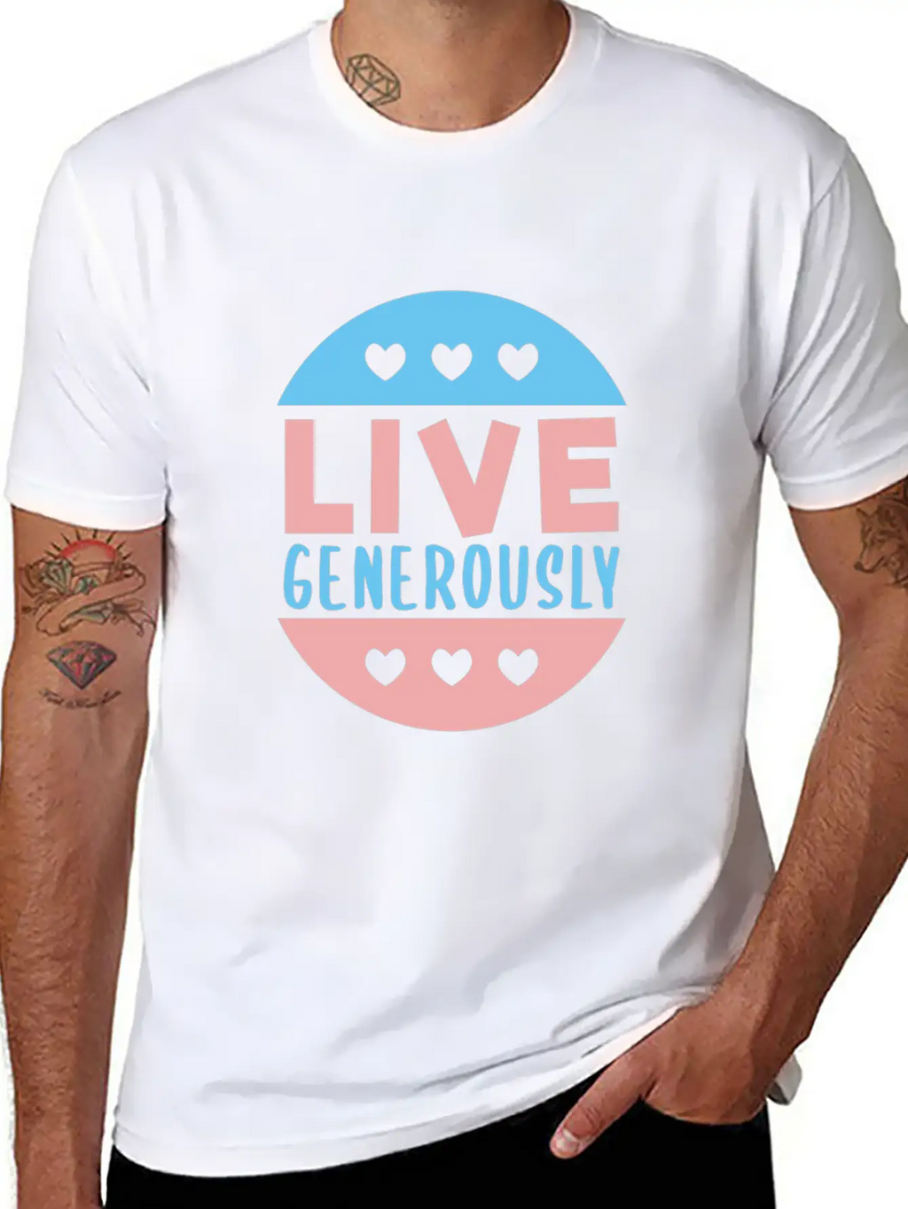 Live Generously And Stars Unisex Casual T-Shirt – Clean Design For Daily Comfort
