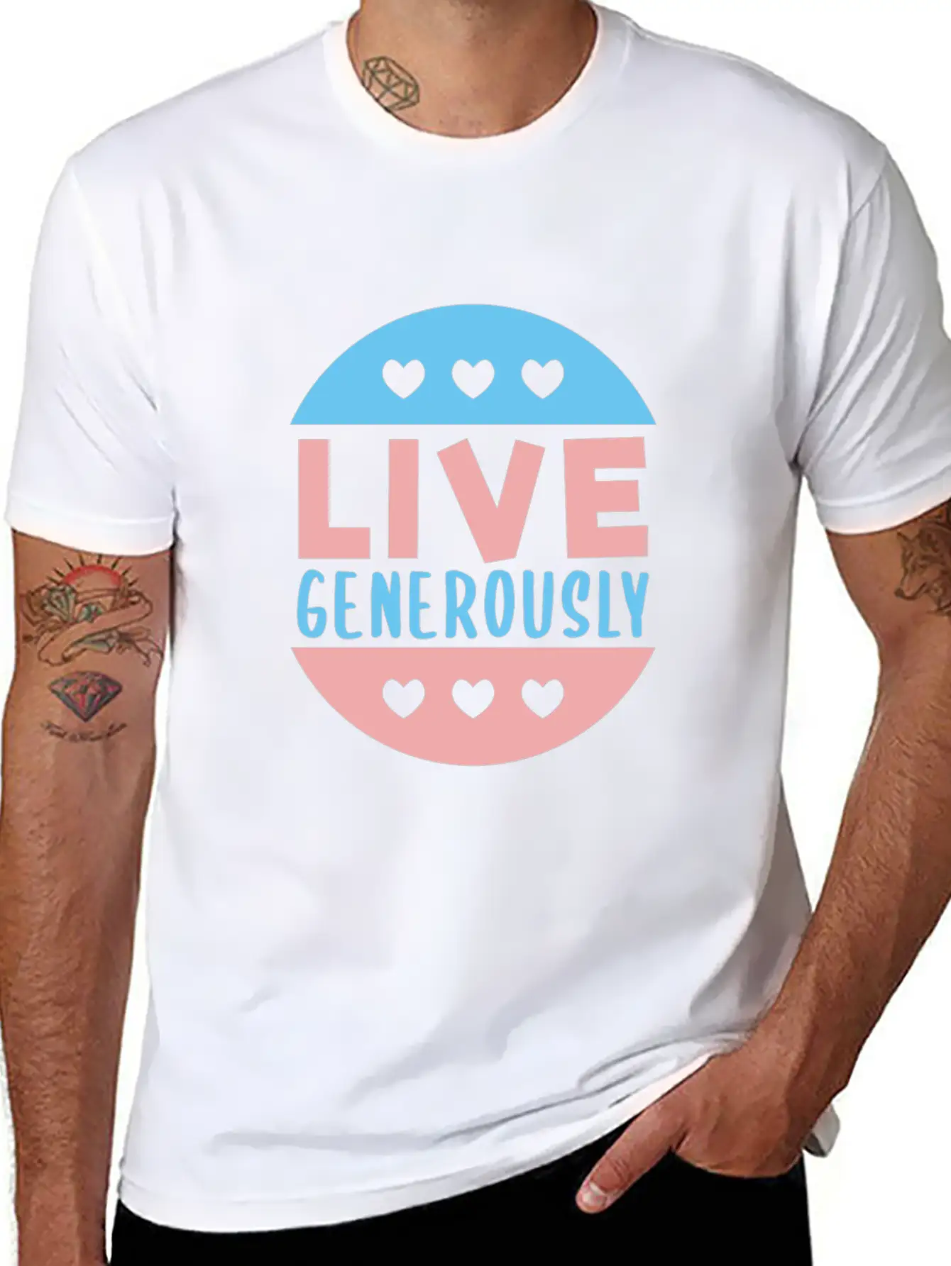 Live Generously And Stars Unisex Casual T-Shirt – Clean Design For Daily Comfort