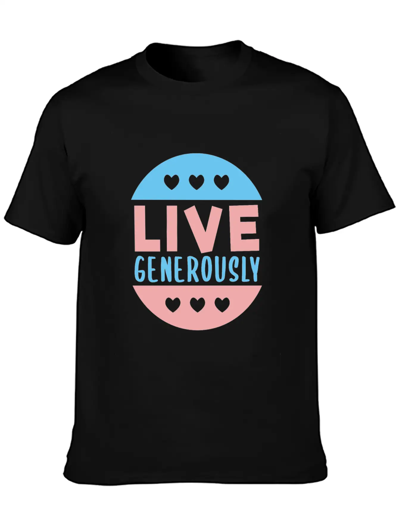 Live Generously And Stars Unisex Casual T-Shirt – Clean Design For Daily Comfort