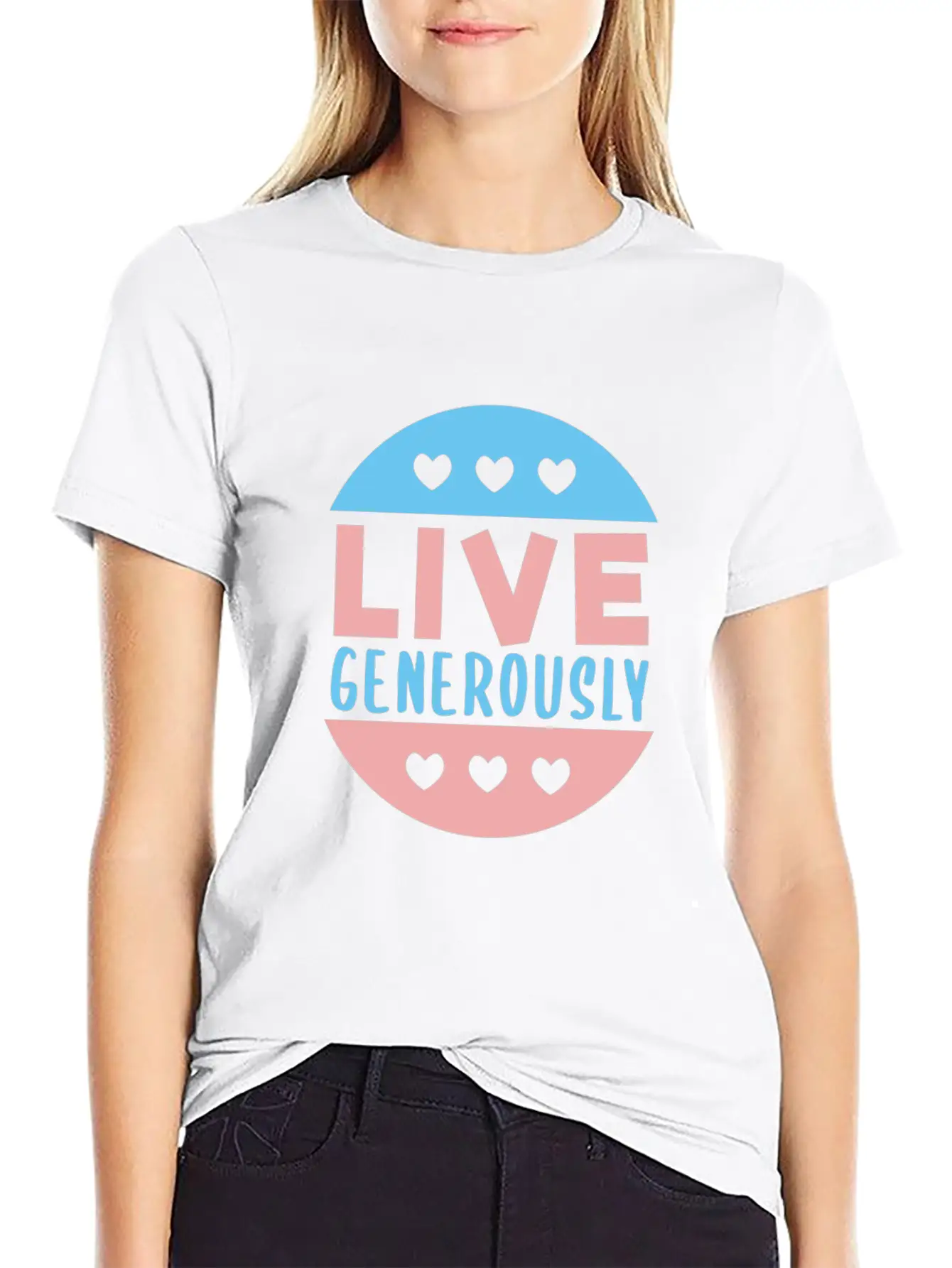 Live Generously And Stars Unisex Casual T-Shirt – Clean Design For Daily Comfort