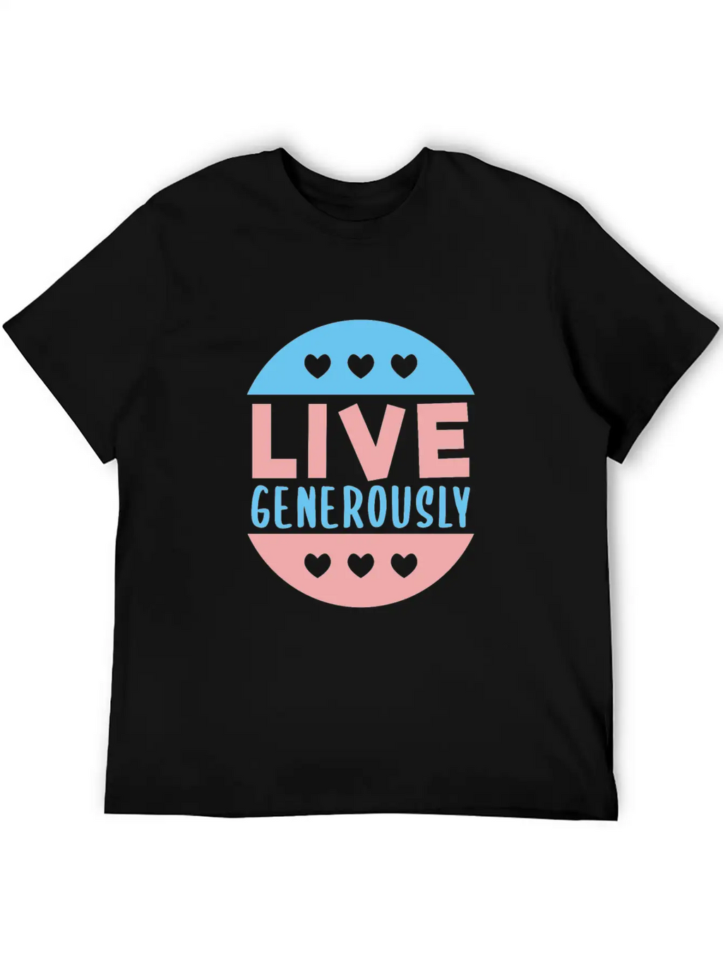 Live Generously And Stars Unisex Casual T-Shirt – Clean Design For Daily Comfort