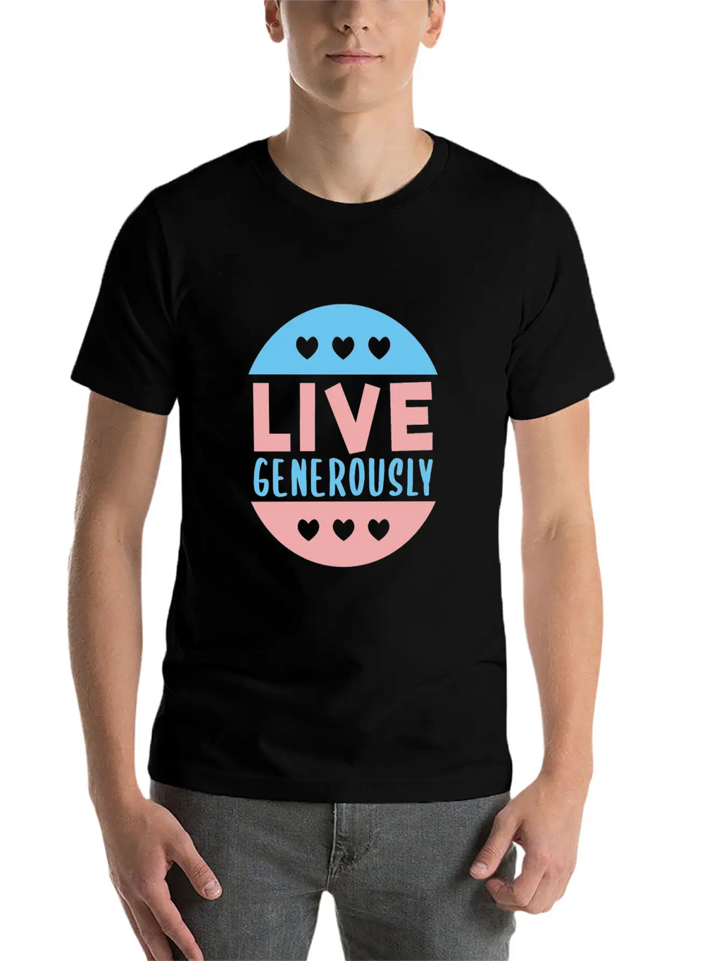 Live Generously And Stars Unisex Casual T-Shirt – Clean Design For Daily Comfort