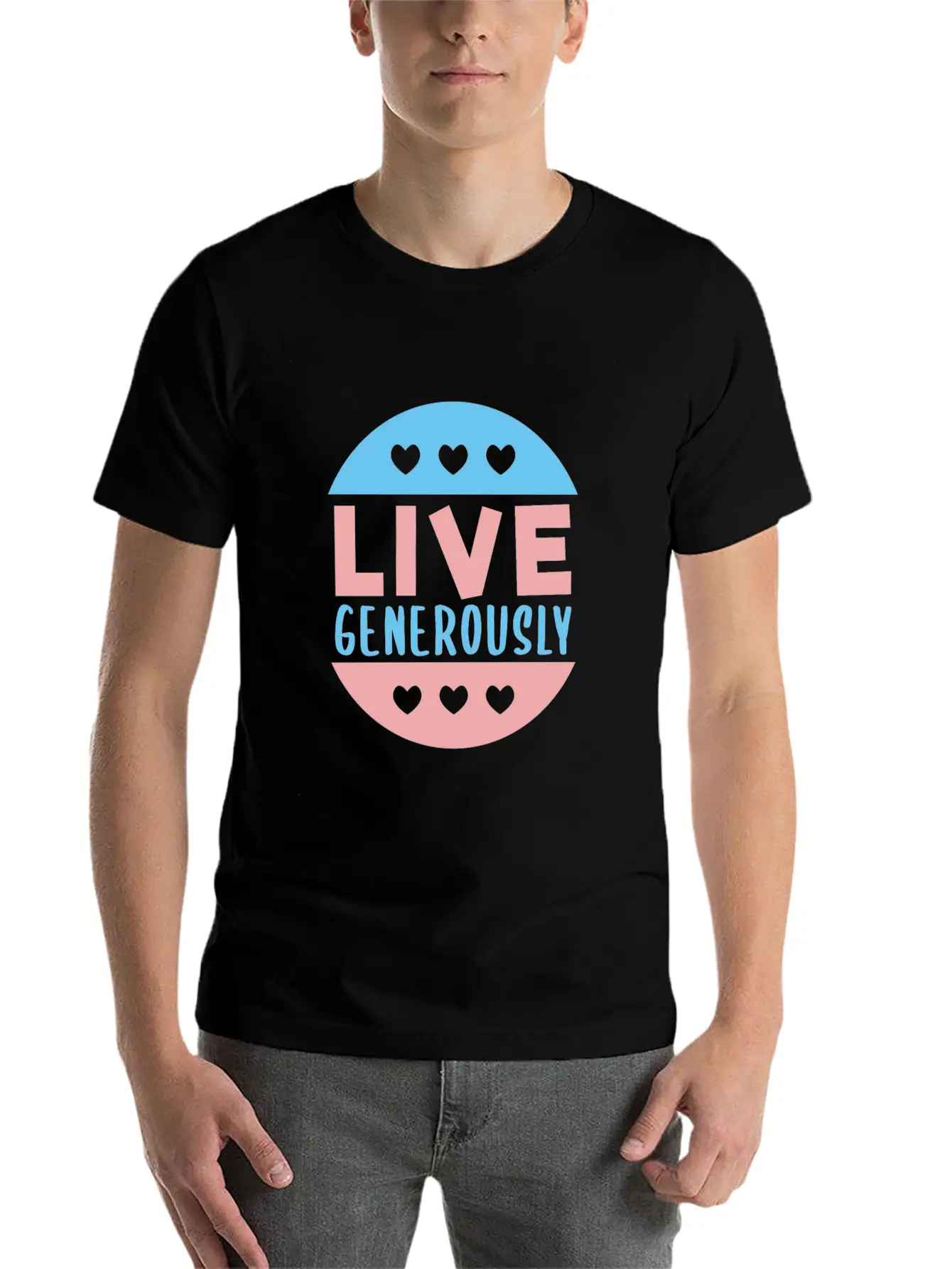 Live Generously And Stars Unisex Casual T-Shirt – Clean Design For Daily Comfort
