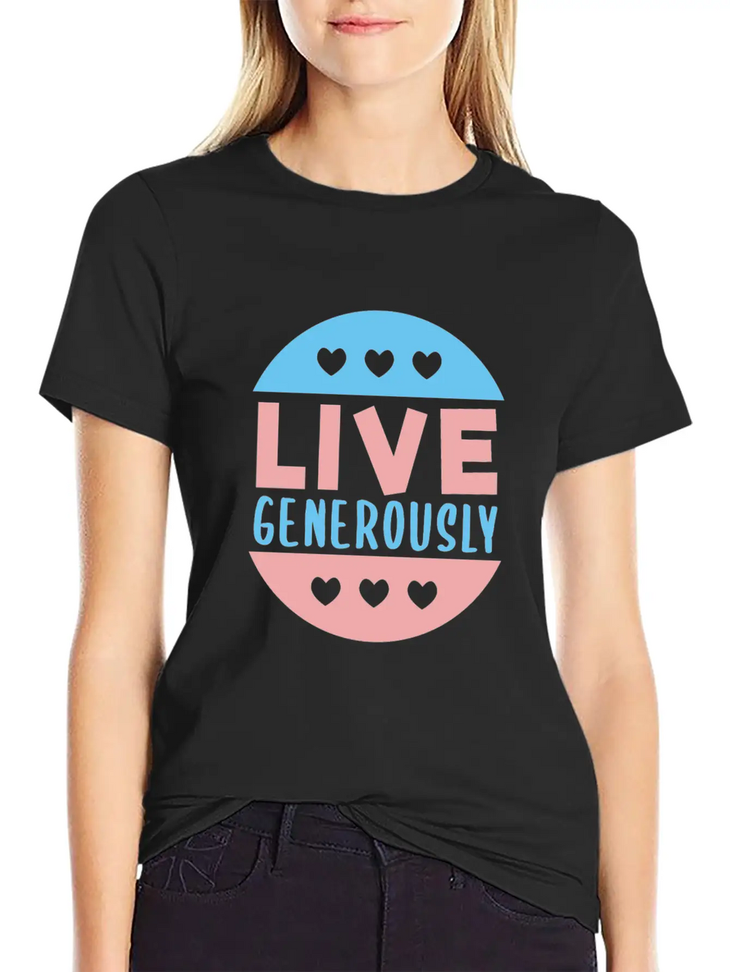 Live Generously And Stars Unisex Casual T-Shirt – Clean Design For Daily Comfort