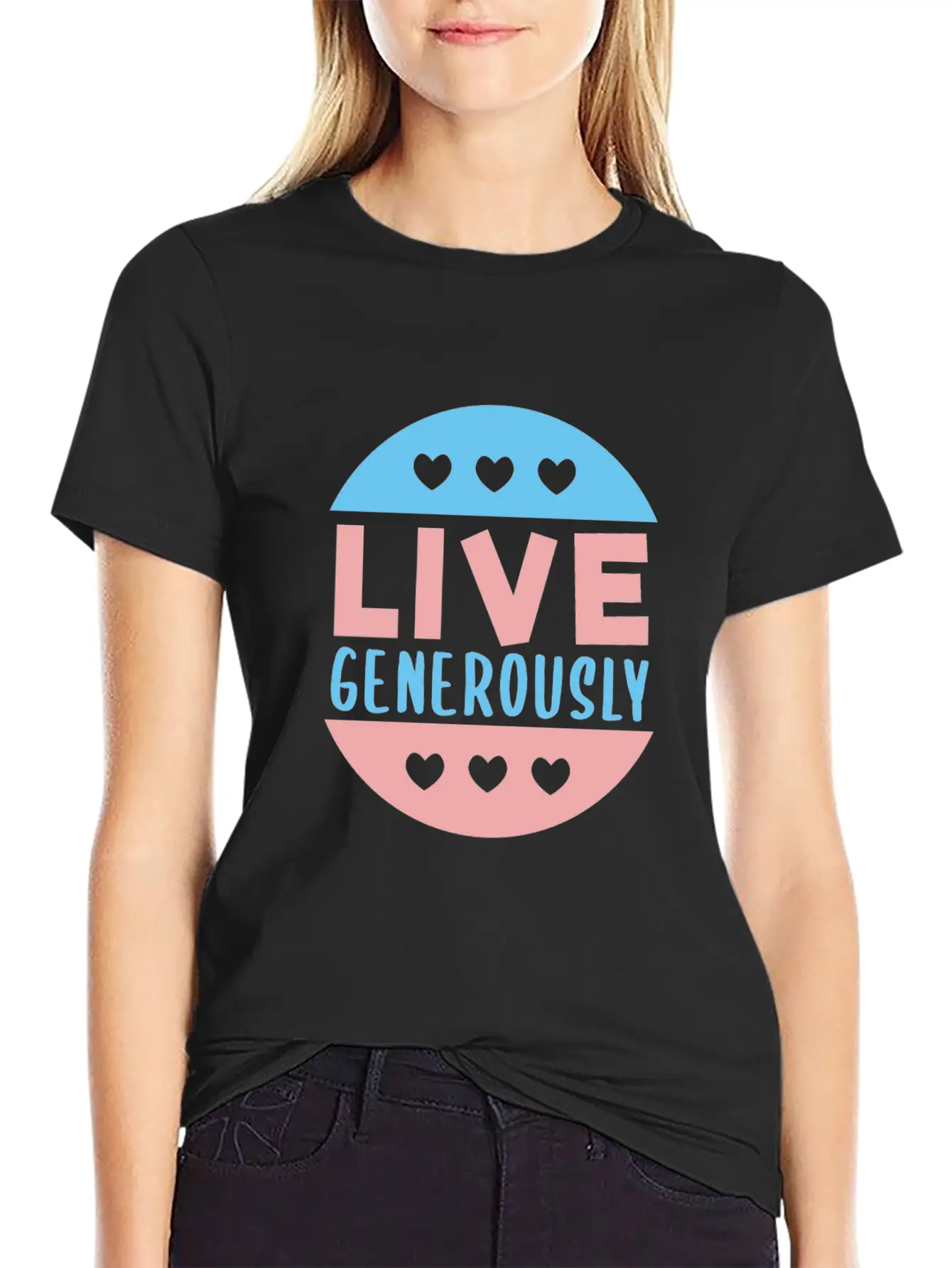 Live Generously And Stars Unisex Casual T-Shirt – Clean Design For Daily Comfort