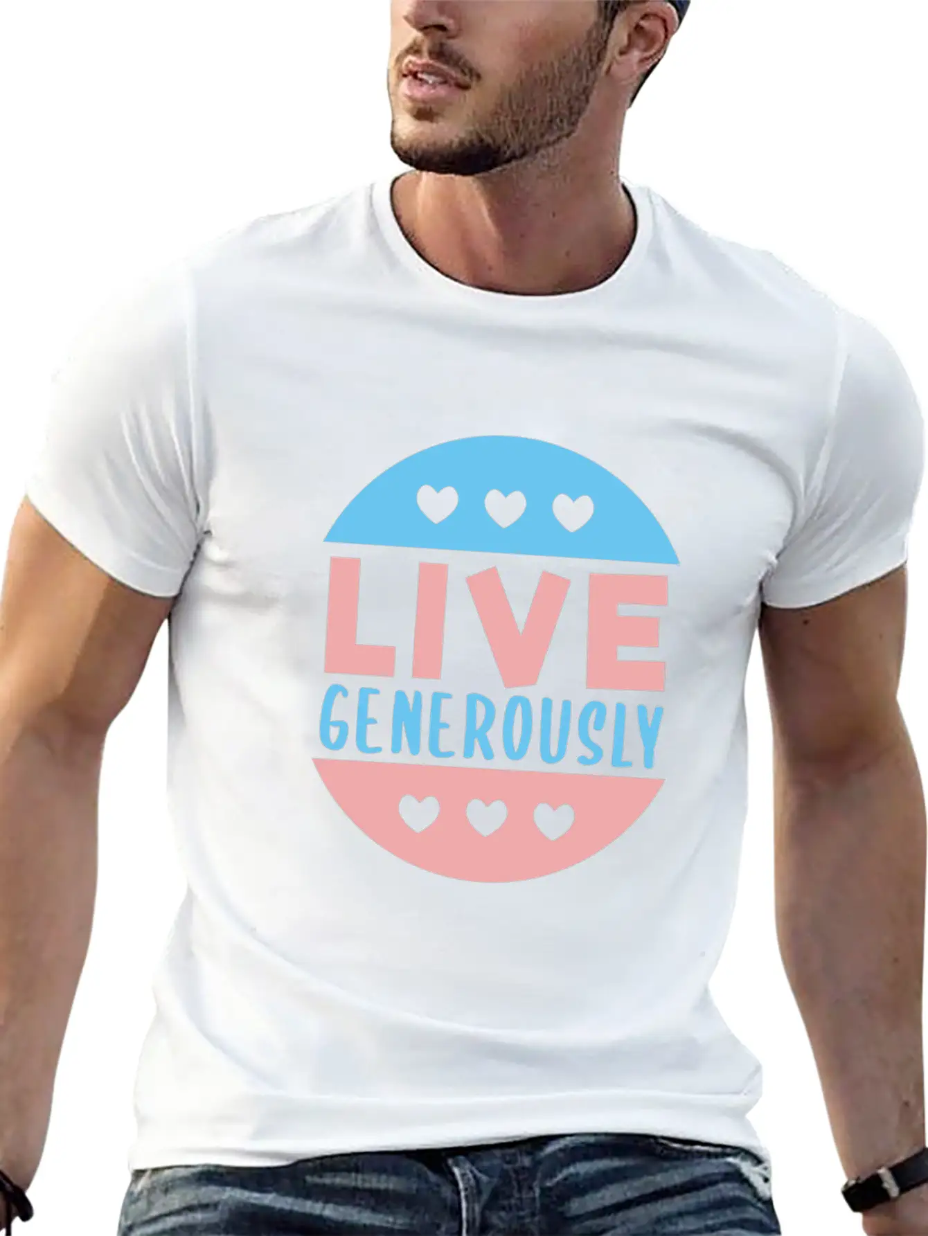 Live Generously And Stars Unisex Casual T-Shirt – Clean Design For Daily Comfort