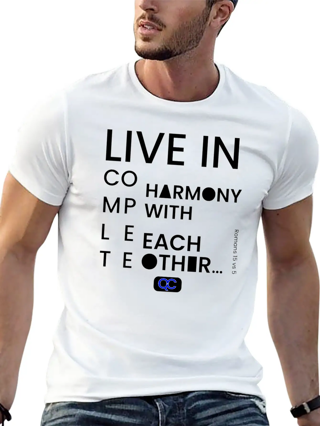 Live In Complete Harmony With Each Other Unisex Casual T-Shirt – Clean Design For Daily Comfort