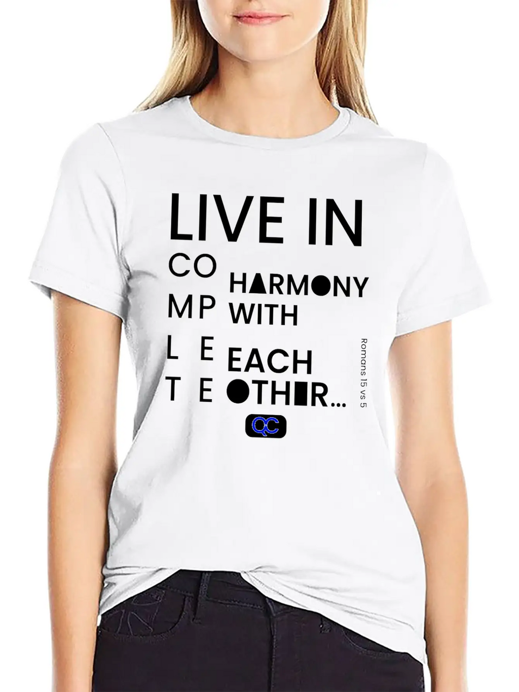 Live In Complete Harmony With Each Other Unisex Casual T-Shirt – Clean Design For Daily Comfort
