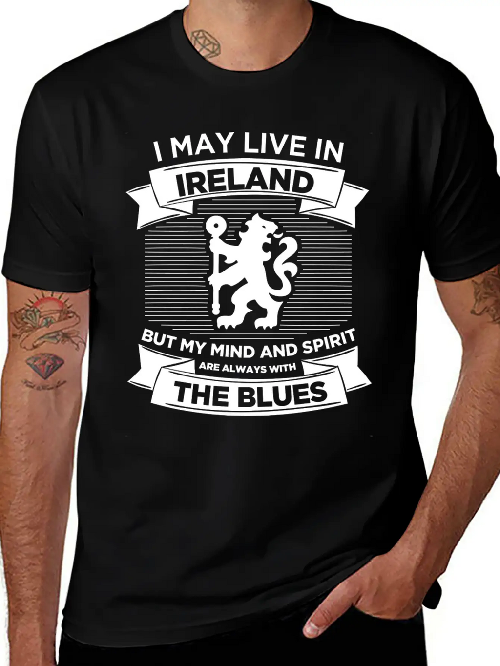 Live In Ireland, Mind And Spirit With The Blues Breathable Soft Cotton T-Shirt – Timeless Casual Look