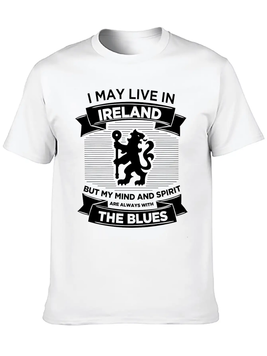 Live In Ireland, Mind And Spirit With The Blues Breathable Soft Cotton T-Shirt – Timeless Casual Look