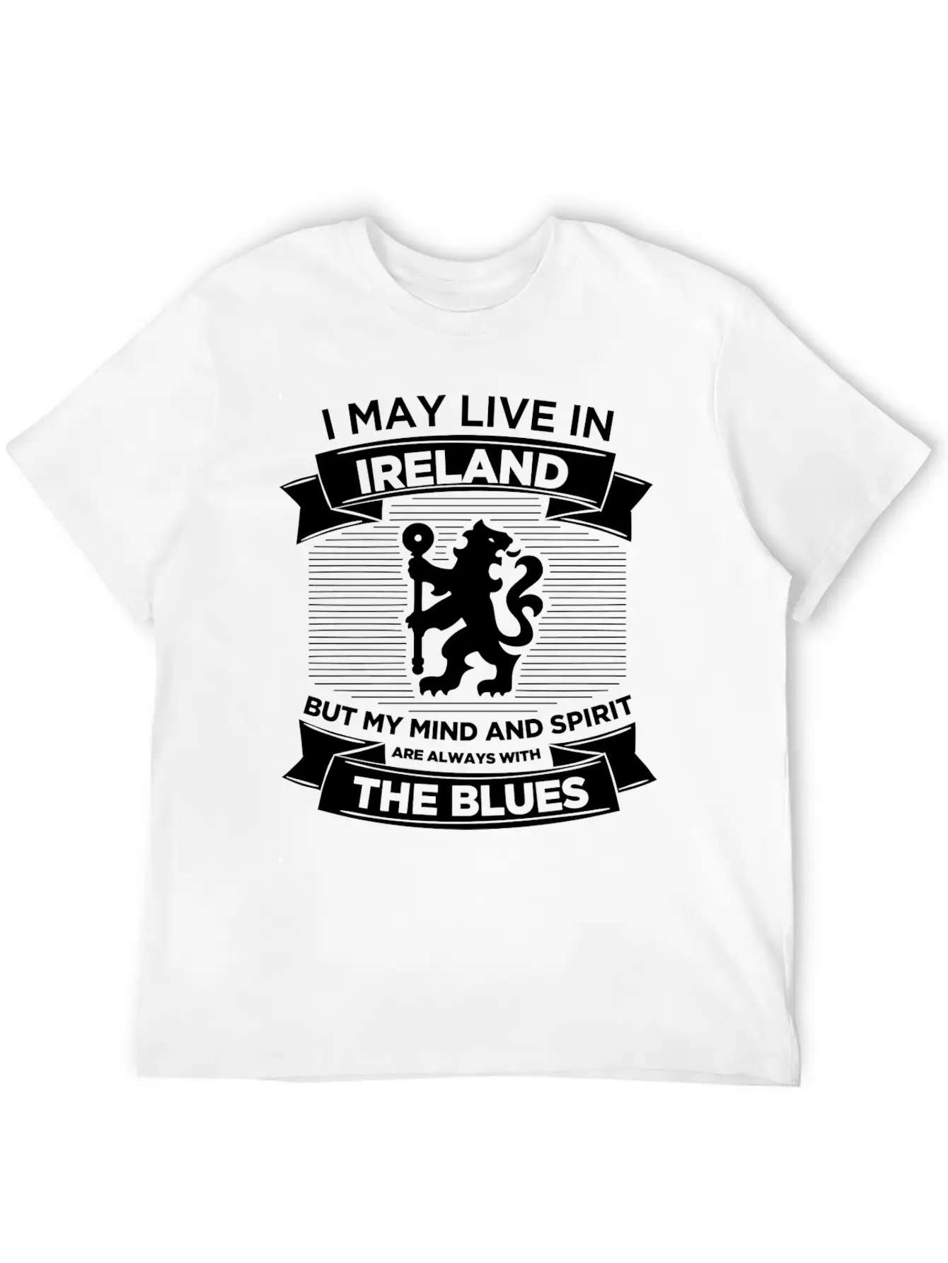Live In Ireland, Mind And Spirit With The Blues Breathable Soft Cotton T-Shirt – Timeless Casual Look