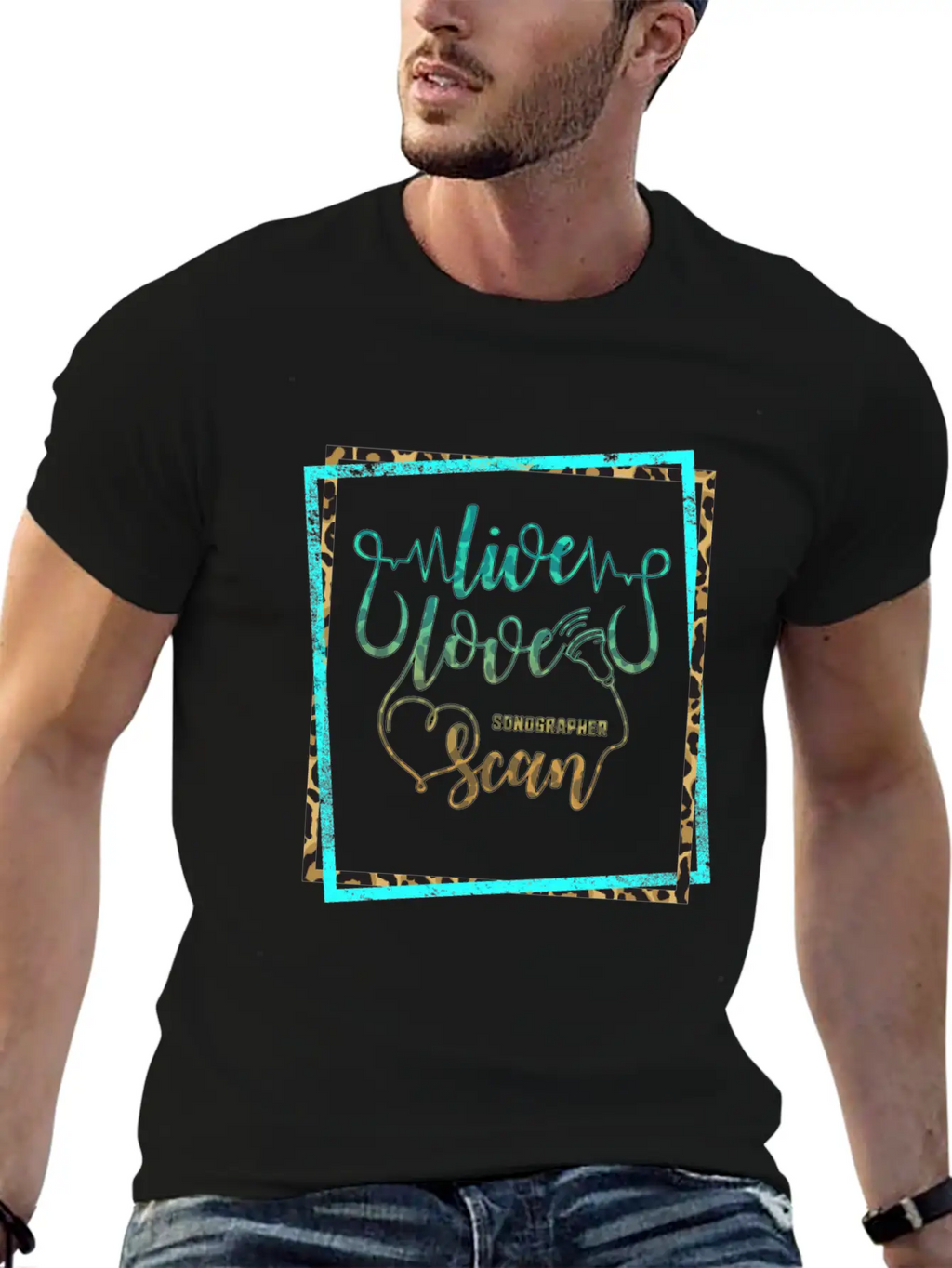 Live Love Scan, Sonography Ultrasound, Essential Cotton Tee For Daily Outfits – Unisex Style