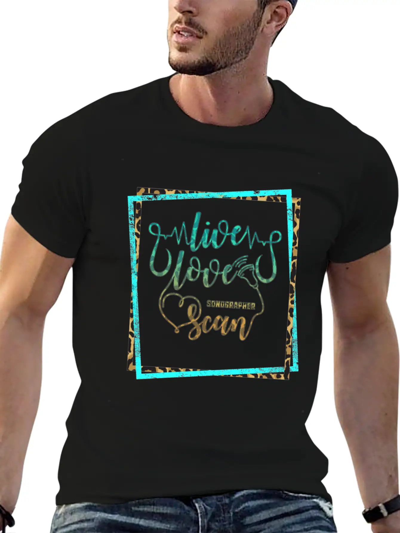 Live Love Scan, Sonography Ultrasound, Essential Cotton Tee For Daily Outfits – Unisex Style