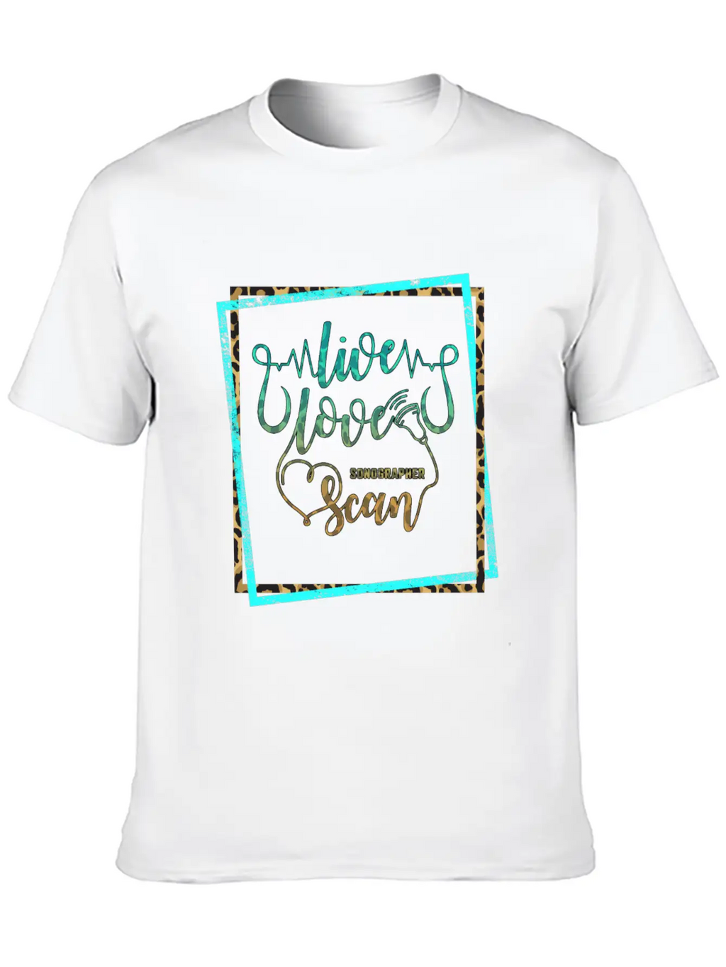 Live Love Scan, Sonography Ultrasound, Essential Cotton Tee For Daily Outfits – Unisex Style