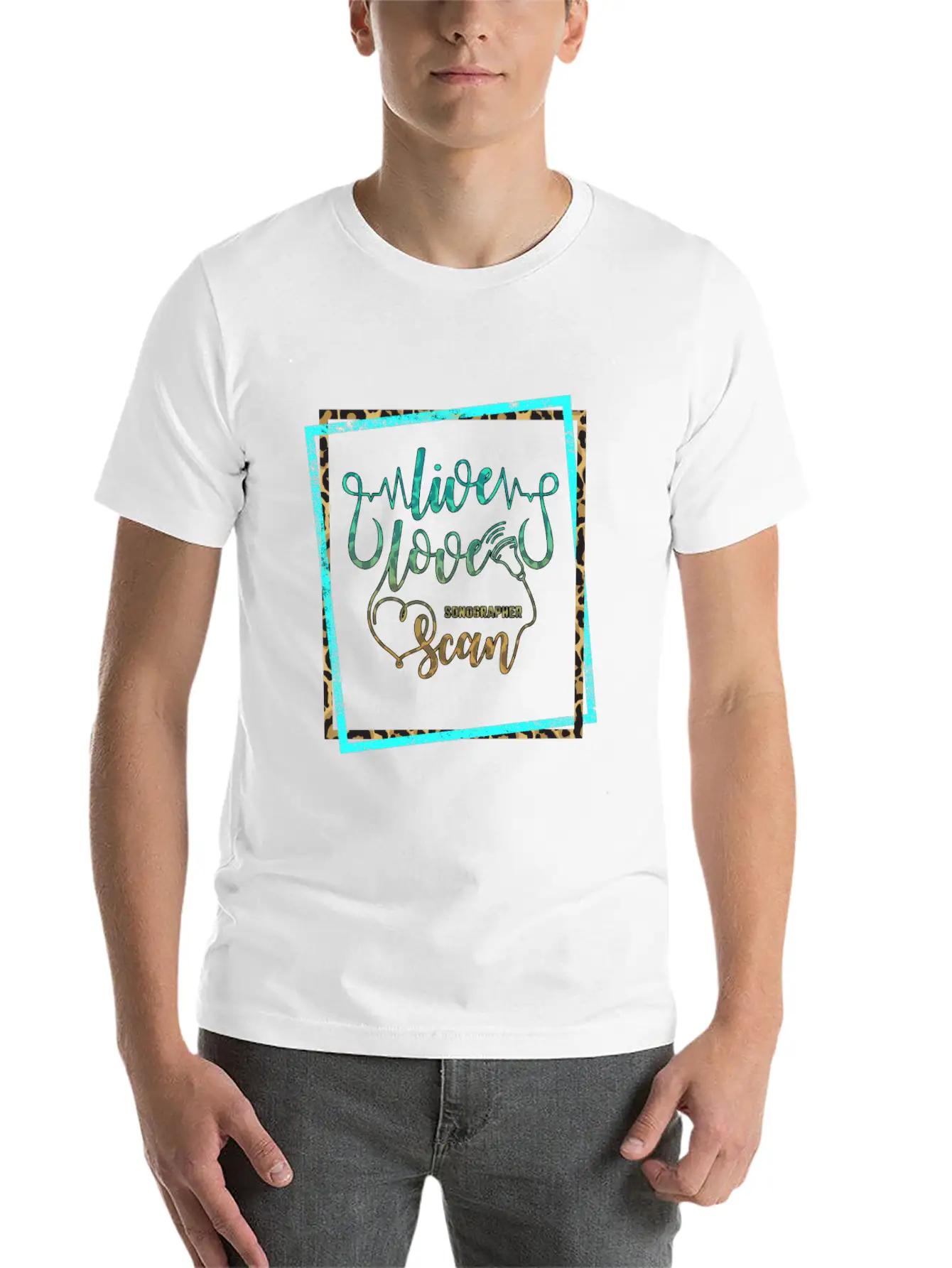 Live Love Scan, Sonography Ultrasound, Essential Cotton Tee For Daily Outfits – Unisex Style