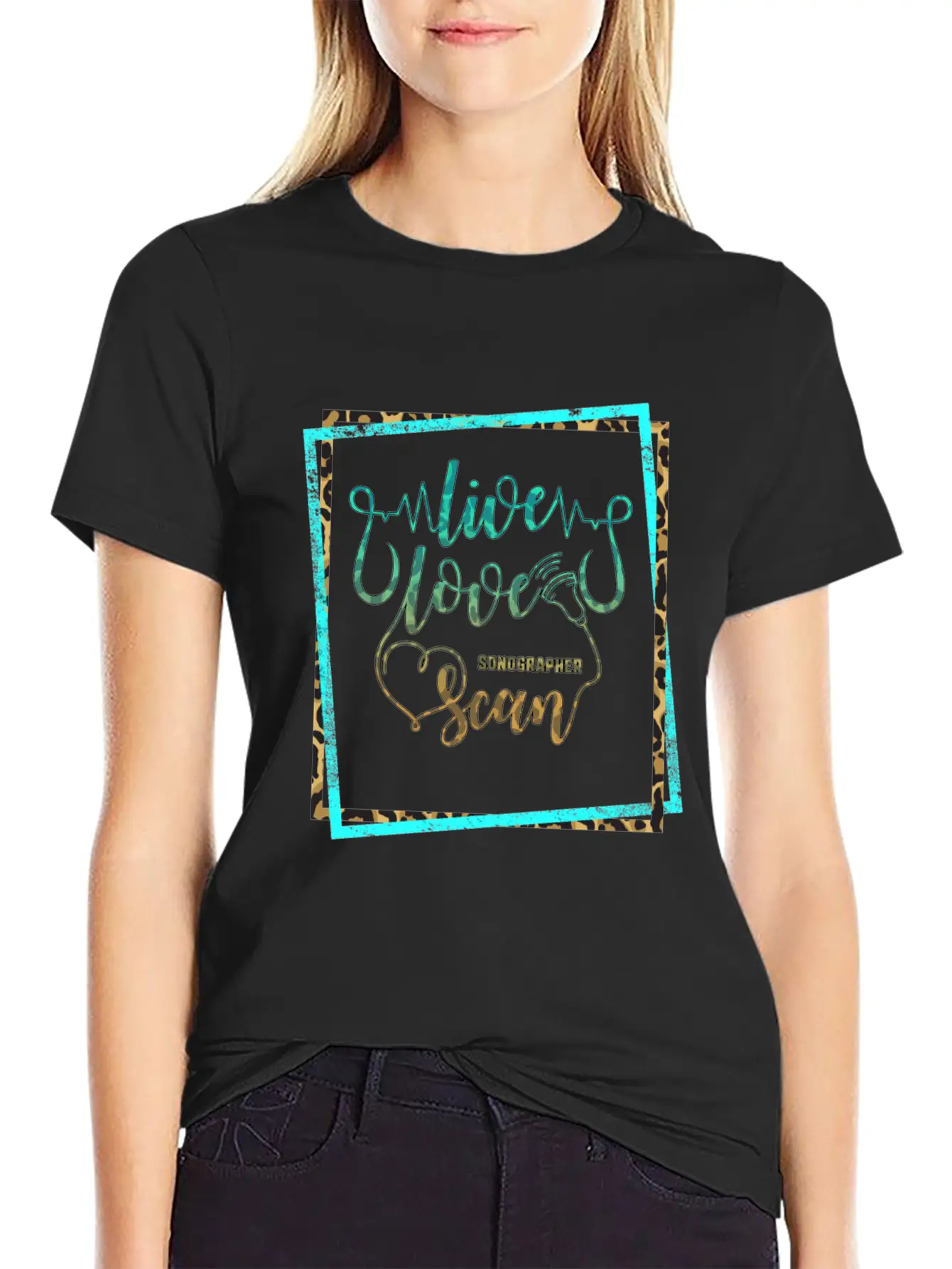 Live Love Scan, Sonography Ultrasound, Essential Cotton Tee For Daily Outfits – Unisex Style