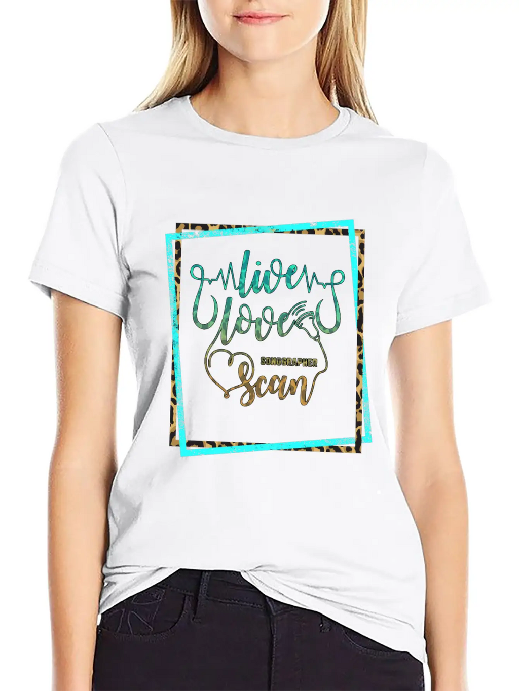Live Love Scan, Sonography Ultrasound, Essential Cotton Tee For Daily Outfits – Unisex Style