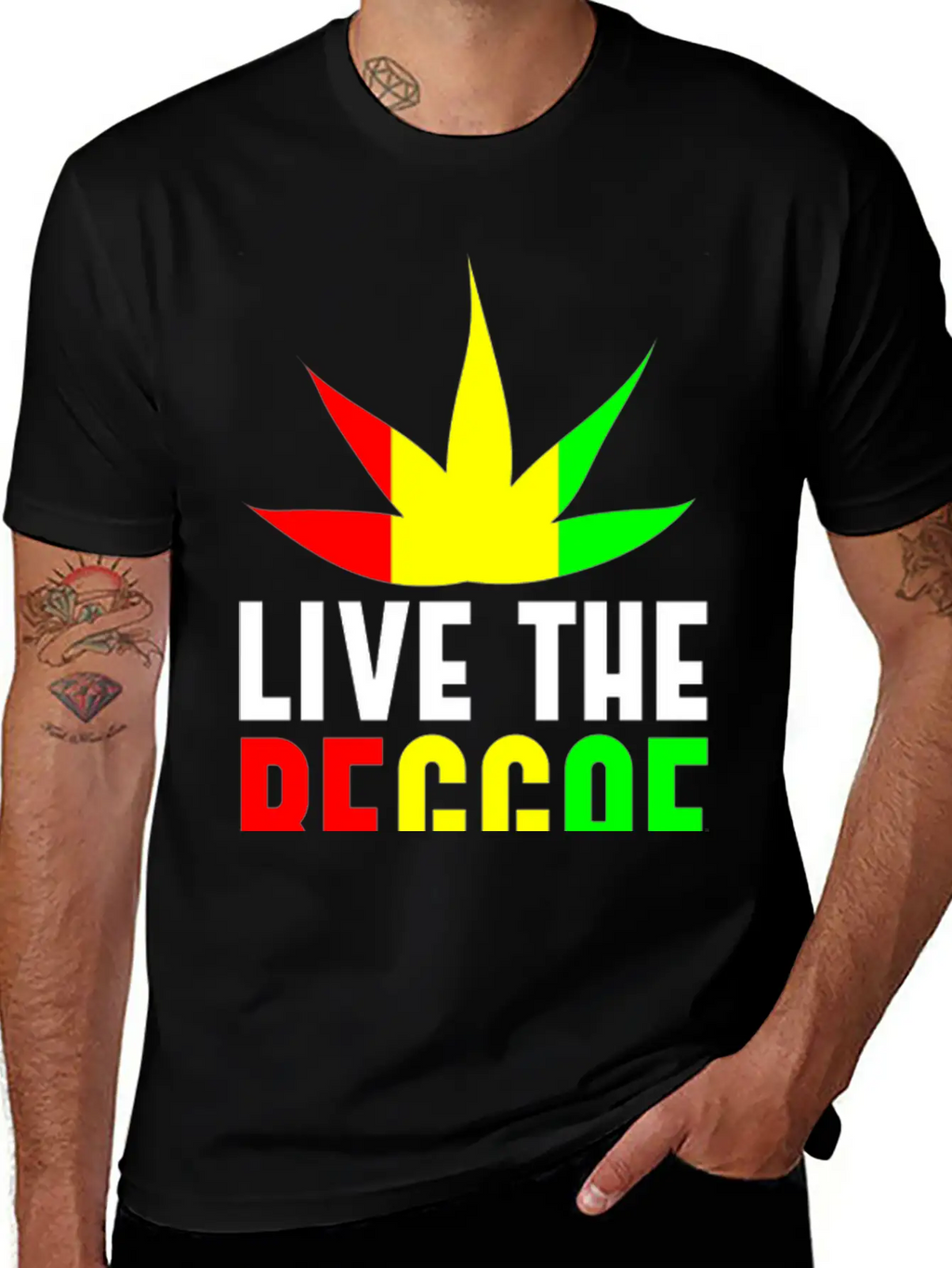 Live Reggae Unisex Casual T-Shirt – Clean Design For Daily Comfort